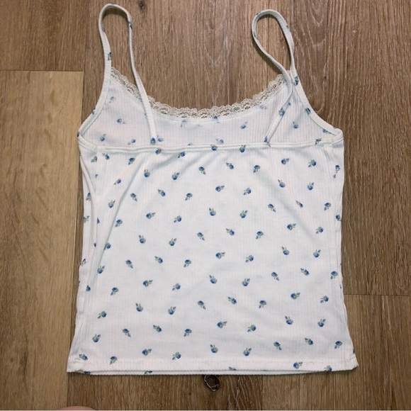 Rebellious Dreamer Women’s floral pattern lace top Y2K Vintage Babydoll Tank M - Picture 3 of 8